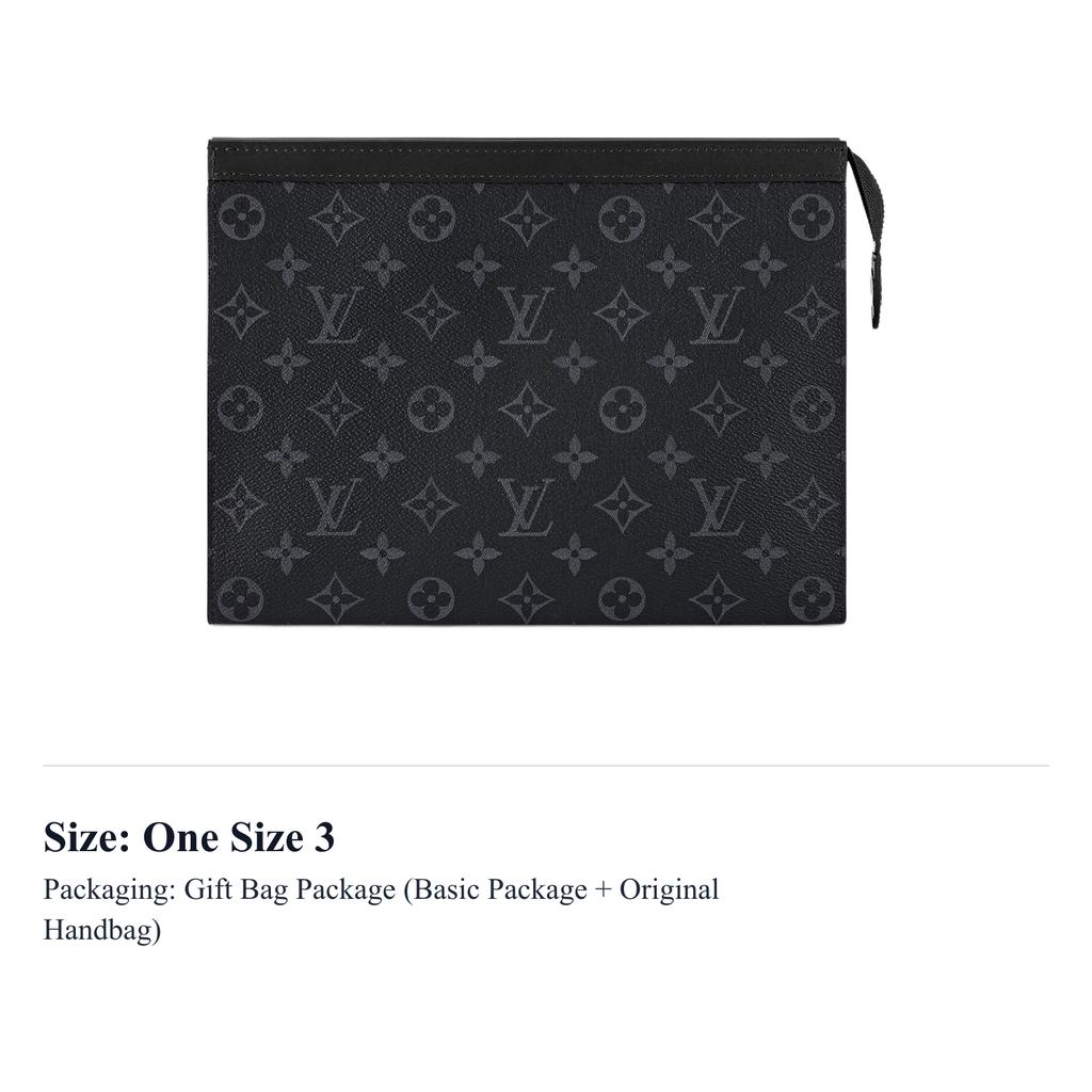 Louis Vuitton Pochette de Viagem Monogram Eclipse Mm Preto/Cinza M61692
