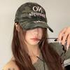 Adjustable Camouflage Baseball Cap Cotton Dad Hat Trendy Sunscreen Hats  for Men Women