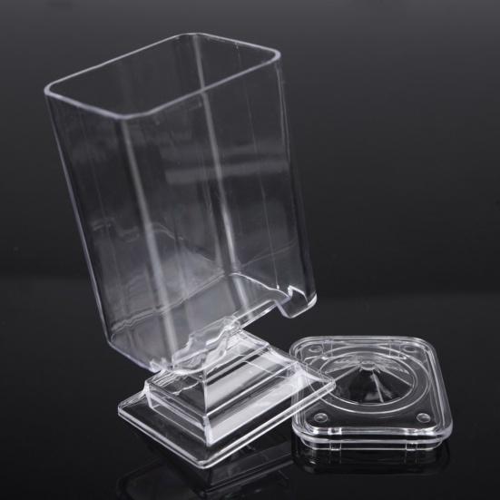 Transparent Simplicity Cotton Pad Box Plastic Dressing Table Cotton Pad Dispenser for Bedroom