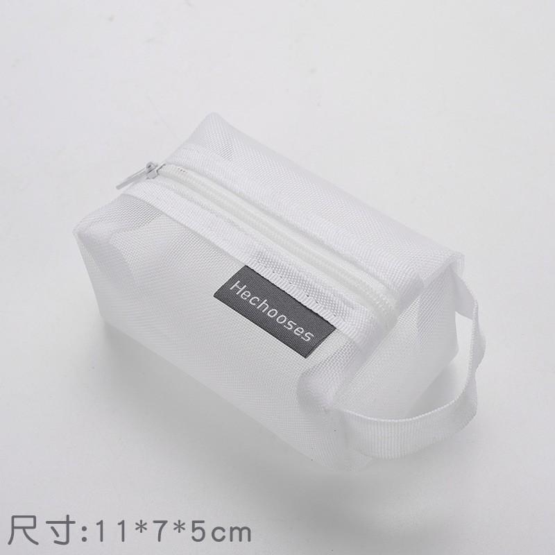 Нейлоновый трехмерный квадратный сетчатый кошелек большой емкости компактный и портативный подходит для студентов One Size белый 549₽