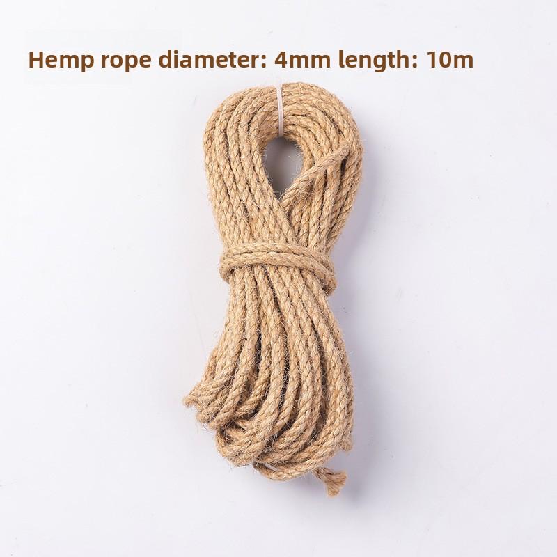 

Пенькова мотузка Дошка для дряпання для домашніх котів від нудьги, Зносостійкий плетений матеріал для котячого ігрового комплексу, Іграшки для котів 4mm10m