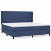3127835 vidaXL Lit à sommier tapissier avec matelas Bleu 200x200 cm Tissu