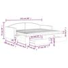 VidaXL Daybed with Trundle and Drawers Light Grey 90x200 Cm Fabric 3197242
