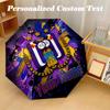 8 Rib Auto Folding Umbrella Anderlecht FC Print Custom Name Text Portable Rain Gear