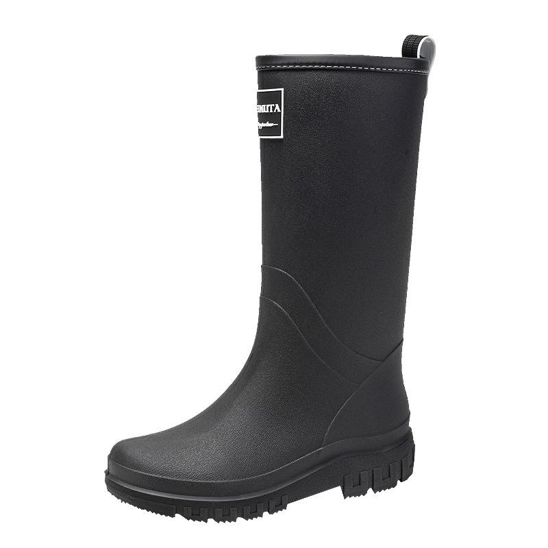 New Waterproof Medium and High Tube Women's Fashion Rain Boots Women's Outer Wear Thickened Non-slip Water Shoes Women