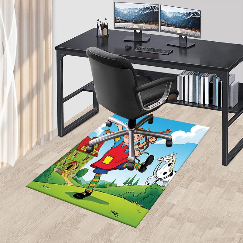 1 st Pippi Långstrump Villa Villekulla Extra Stor Halkfri Golvmatta, Kontor, Familj, Sovrum, Studio Stor Yta Matta Inomhusmattor