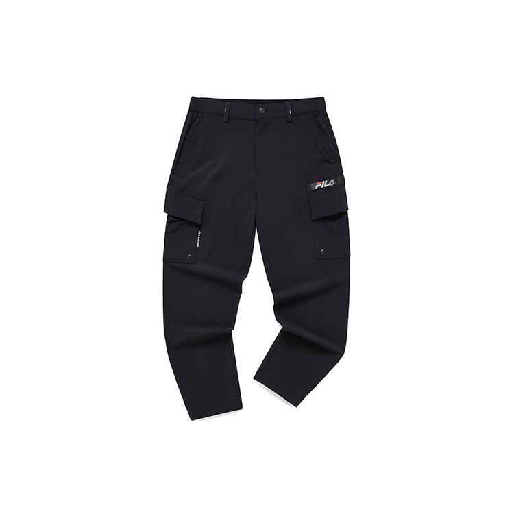 

FILA Side Pocket Woven Loose Work Casual Pants Men Pants Black F11M219801FBK M