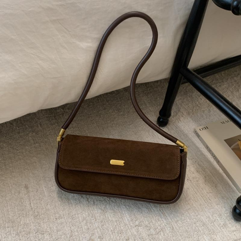 Premium texture retro small bag women's 2025 new commuter versatile shoulder underarm bag fashionable portable baguette bag