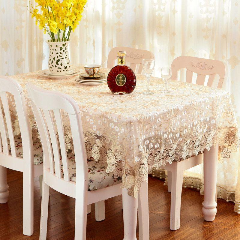 

Для дома Европейский стиль Кружево Ткани высокого класса Обеденный стол Журнальный столик Скатерть Квадратная Прямоугольная Чехол для ТВ-тумбы Пылезащитный чехол Ткань Organza -518 Square 56*56cm