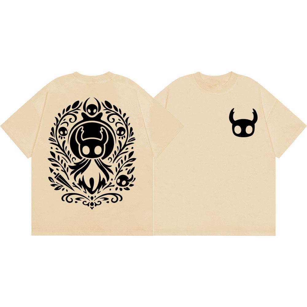 Game Hollow Knight Print T-shirt Men Women Fashion Vintage Short Sleeve T-shirts Summer Casual Cotton T Shirts Streetwear
