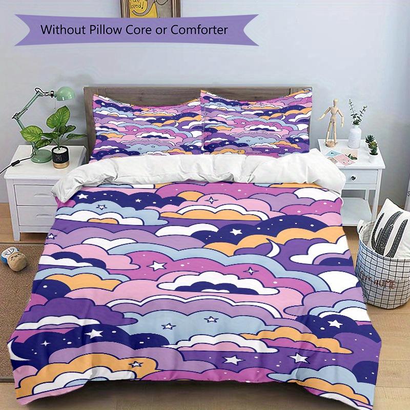 3pcs Cloudscape Bedding Set, Ideal for Home Use, Suitable for Bedroom Decor (1*Duvet Cover + 1/2*Pillowcases, No Core) Yy250821224