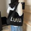 Casual large-capacity canvas bag women's new fashionable versatile shoulder bag class commuter tote bag