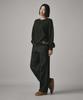 Beodeonteu Corduroy Cut-Out Layered Pants [Black]