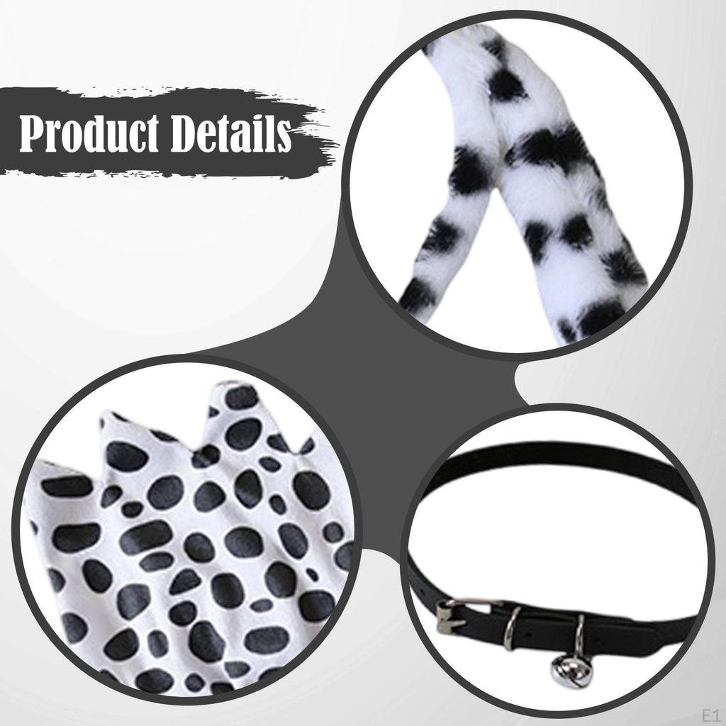 Dog Costume Set Headband Lightweight Dress Up for Kids Adults Girls Boys Party