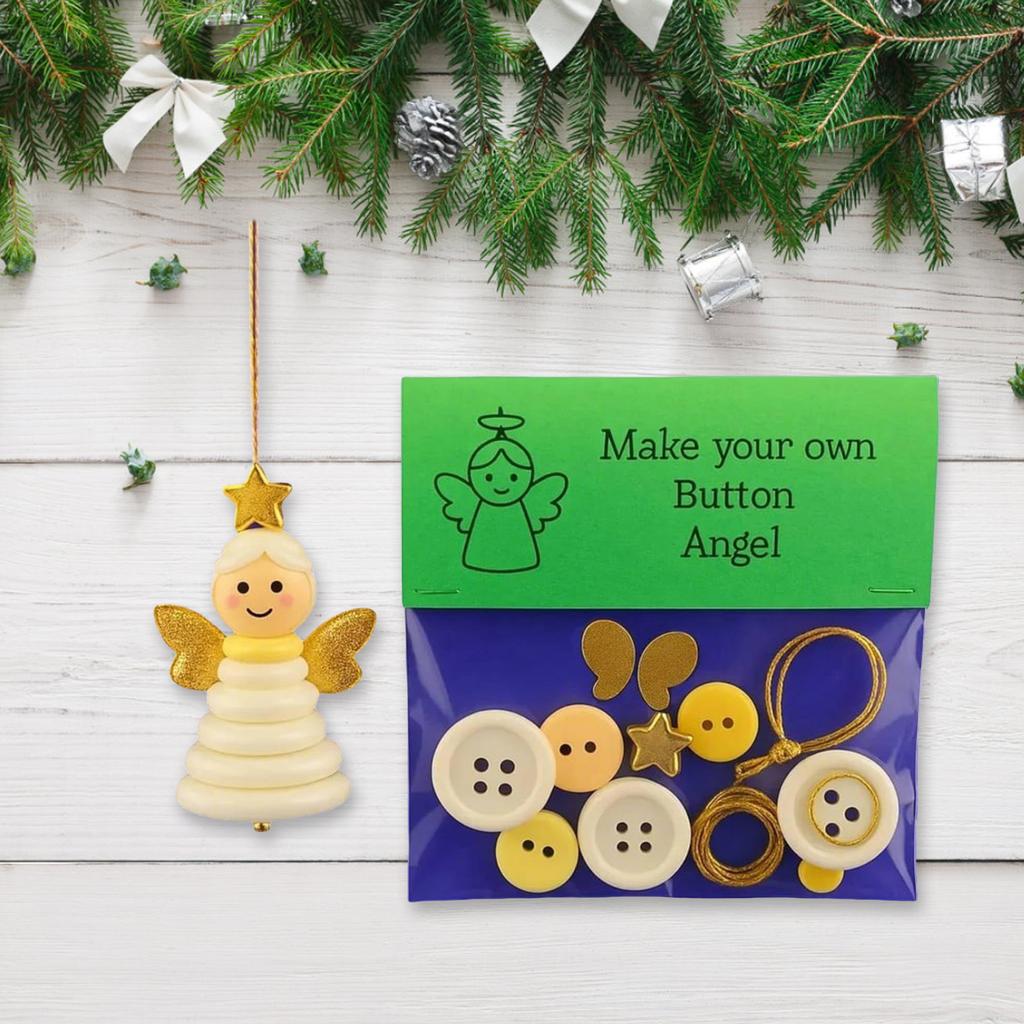 DIY Button Christmas Crafts Ornament Kit Christmas Ornament Kit Homemade Sewing Ornaments Fun Holiday Decorations for All Ages