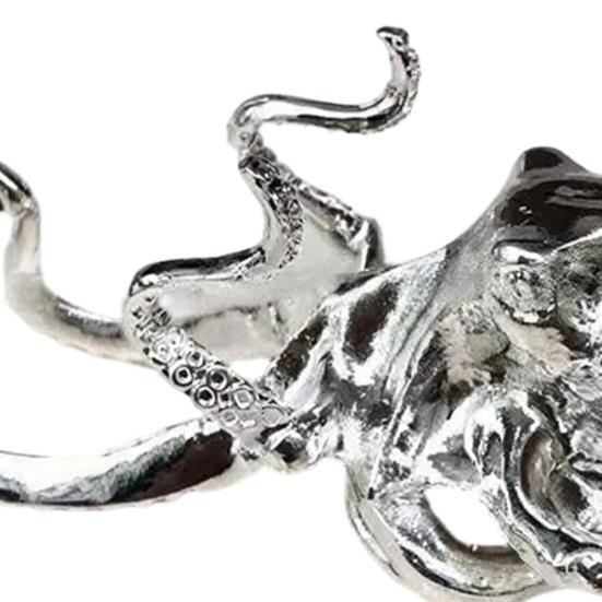 Oktopus Handyhalter Retro Metall Oktopus Handy Ständer Multifunktionaler Schreibtisch Stifthalter Sammlerstück Tier Skulptur für Schreibtisch Dekoration