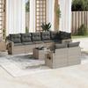 VidaXL Garden Lounge Set with Cushions 9 Pcs, Patio Sofas, Patio Furniture Set, Outdoor Furniture, Grey 3220431