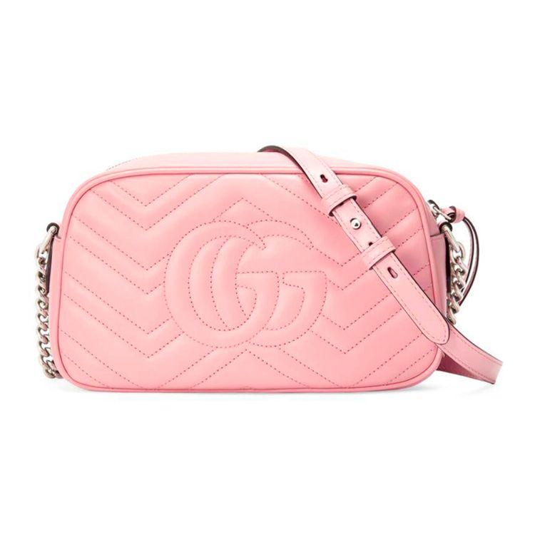 Gucci GG Marmont Silver Logo Chain Quilted Leather Camera Bag Women Shoulder Bag 447632-DTD1Y-5815