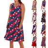 Summer Dresses For Women Loose Beach Vacation Casual Sleeveless V-neck  Sundresses With Pockets Tank Dress