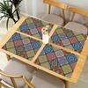 4Pcs Linen Boho Mandala Placemats Mexican Traditional Pattern Floral Dining Mats  Dinner