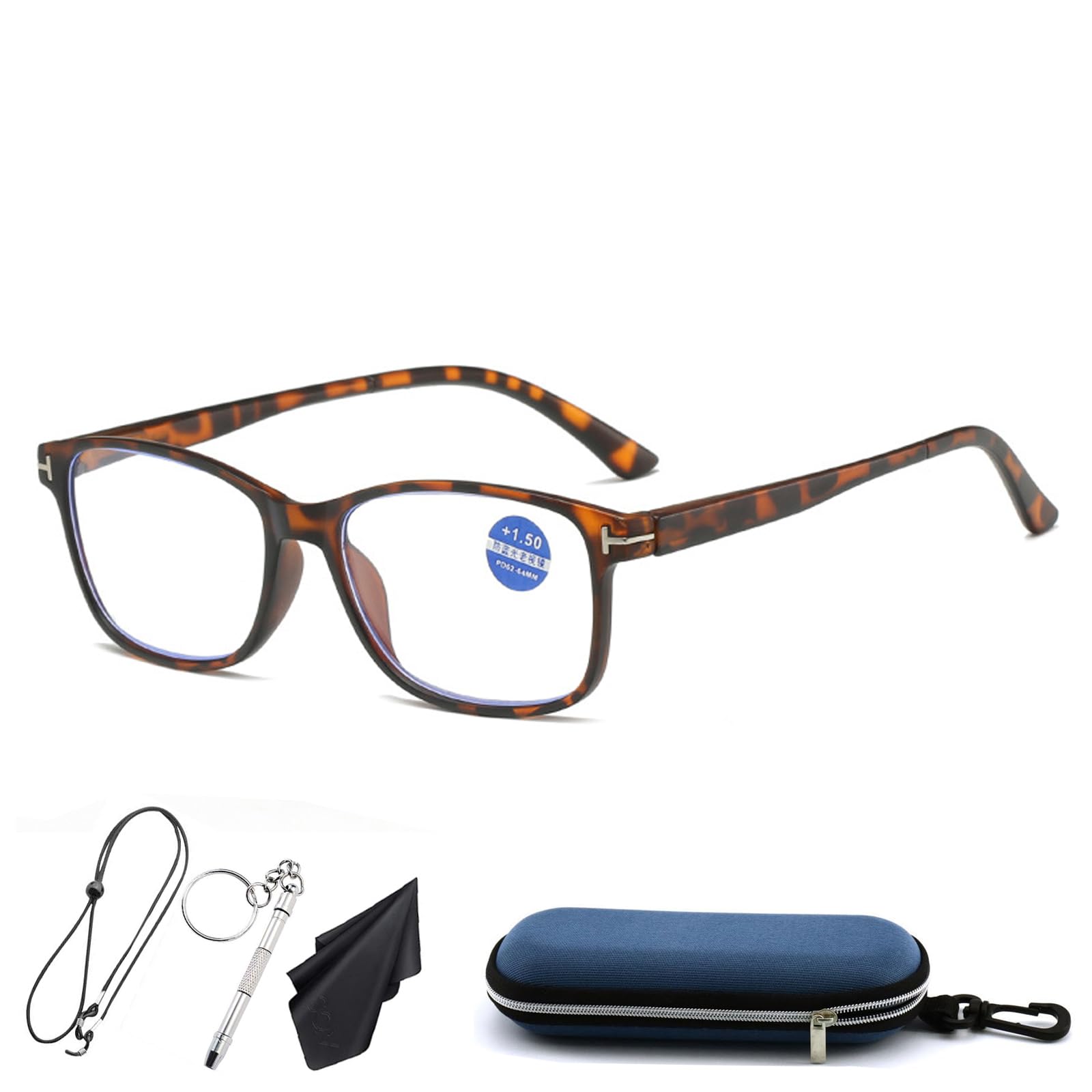 

JINSCOOP Стильные Легкие Очки для Чтения из Пены с Памятью с Веллингтонским Синим Светом для Мужчин и Оправа, Блокирующие, Женские, Черный/Черепаховый (Черепаха, 3.5