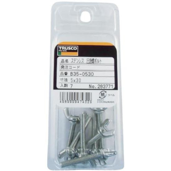 TRUSCO Forged Wing Stainless M6 x Pack of B350615 Bolts, Steel, 15, 5,