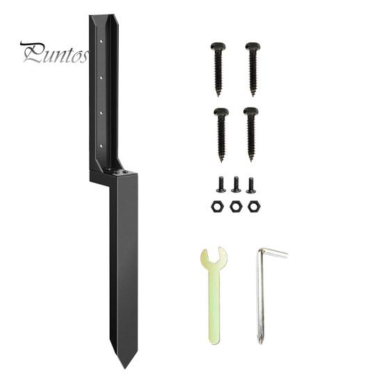 

1 комплект кольев для ремонта столбов забора с принадлежностями, прочный стальной наклонный сломанный деревянный столб для ремонта столбов забора, опорный колышек для земли A