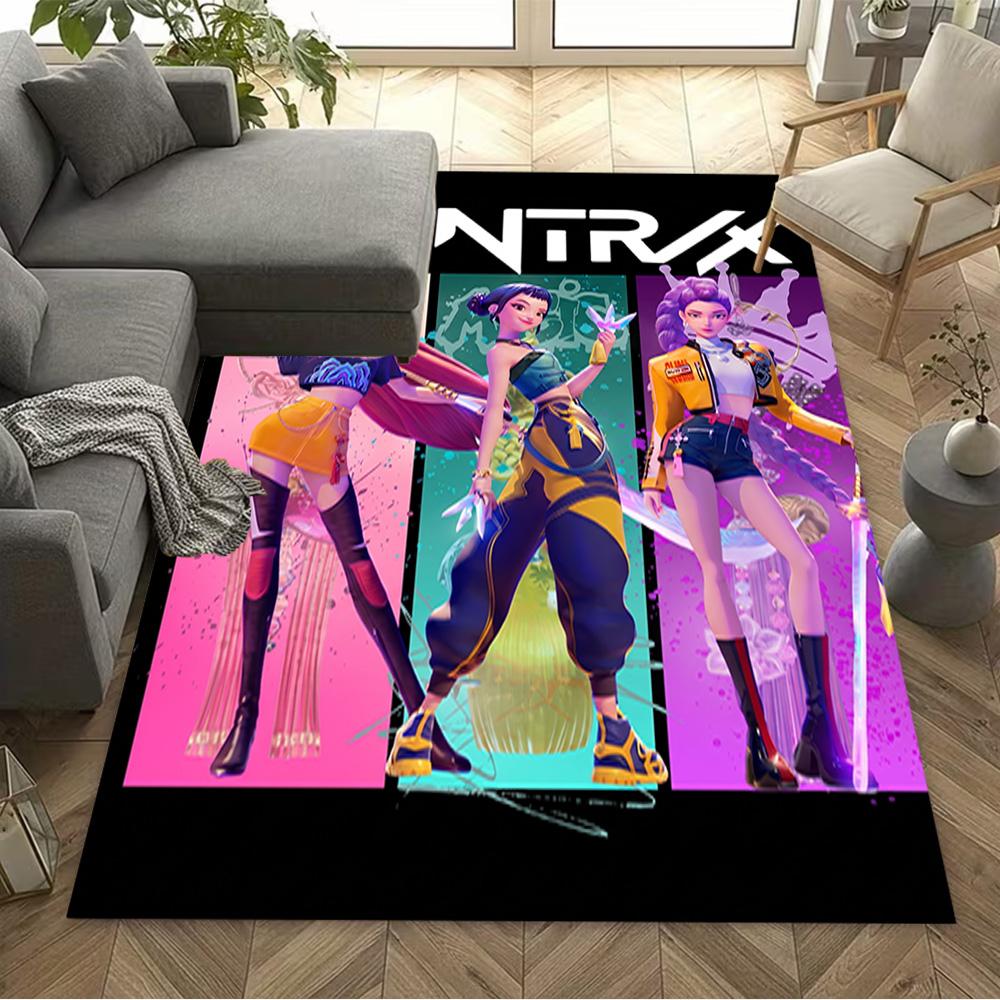 K-pop Demon Hunters Area Rug Suitable for Game Room Decorate room Dormitory Dining Room Anti-slip Rug Office home decor Gift for Festivals
