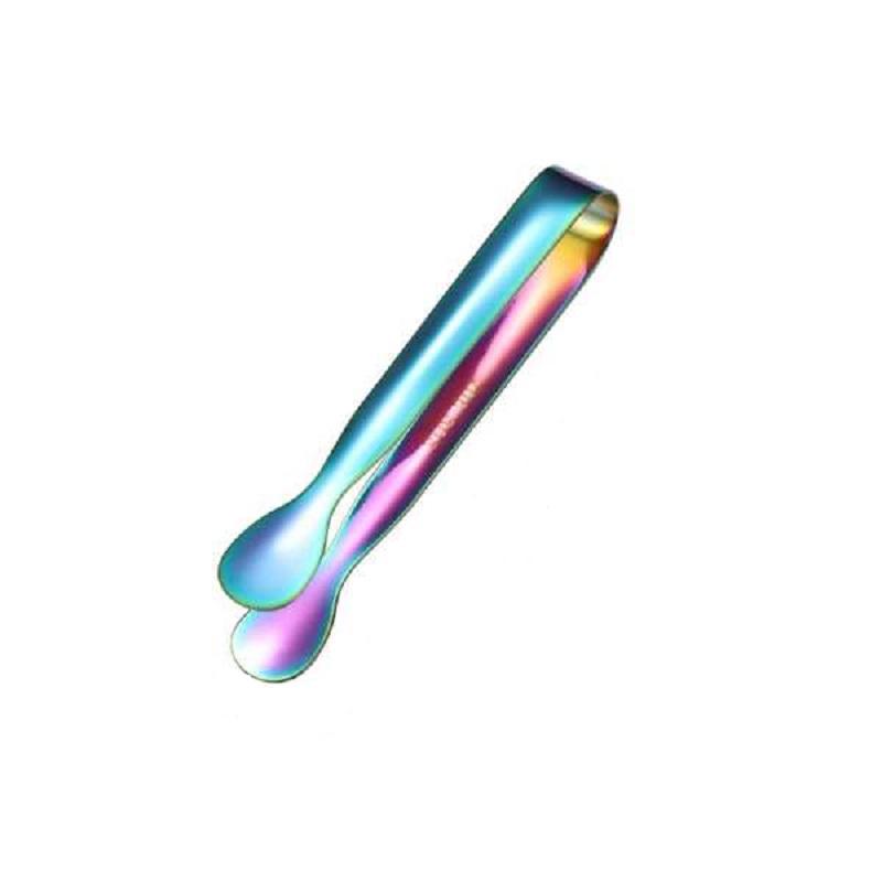 Edelstahl Zuckerwürfelzange Mehrfarbig Vergoldet Runder Kopf Kleine Eiszange Heißtuch Zuckerzange Küchen- Hotelbedarf