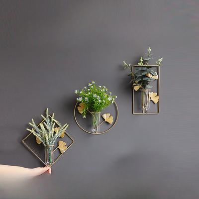 Iron Vases Ins Style High Aesthetic Value Living Room Wall Decorations Hydroponic Flower Pots Creative Home Wall Decorations