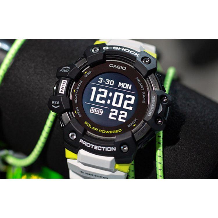 Casio G-Squad Serie G-Shock Modische Uhr Stoßfest Wasserdicht Solar Quarzwerk Harzarmband Herrenuhren Schwarz GBD-H1000-1A7JR