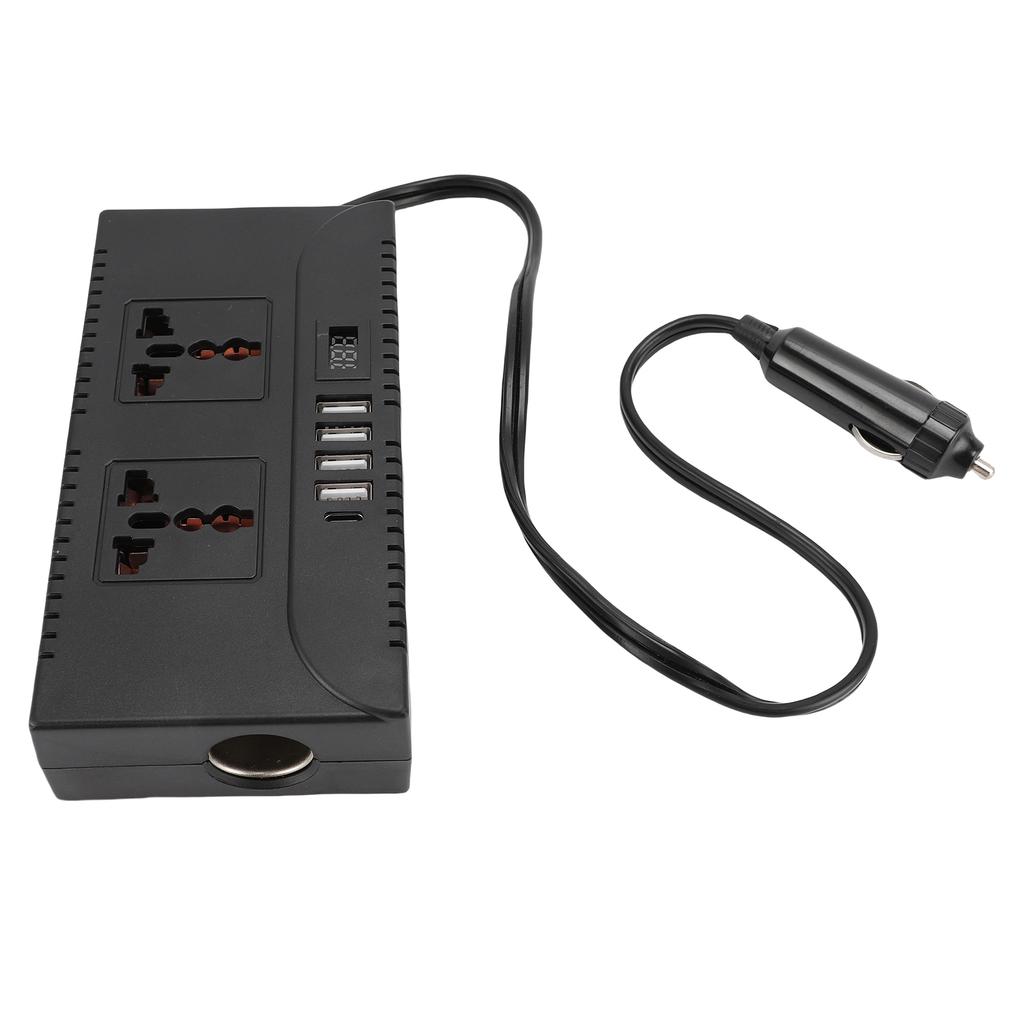 150W Car Power Inverter DC 12V 24V to 220V 110V Voltage Intelligent Recognition 4 USB Ports 1 Type C Ports 2 Universal