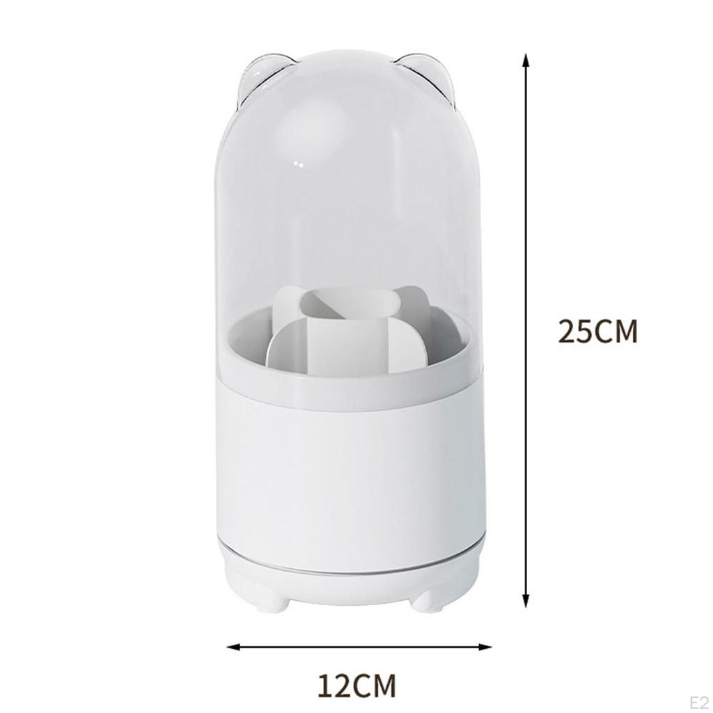 Brush Holder 5 Grids Cosmetics Holders Cute Rotating Makeup for Comb Cosmetic Pen Cup