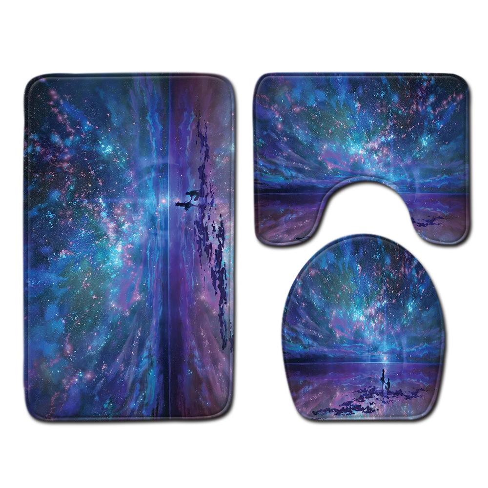 Star Bathroom Floor Mat Toilet Three-Piece Set