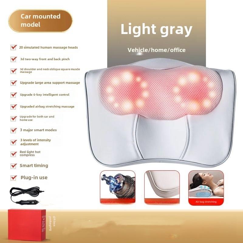 Fabrik Nackenmassagekissen Zervikaler Masseur Taille Rücken Schulter Shiatsu Kneten Multifunktional Heiße Kompresse Entspannung Geschenk