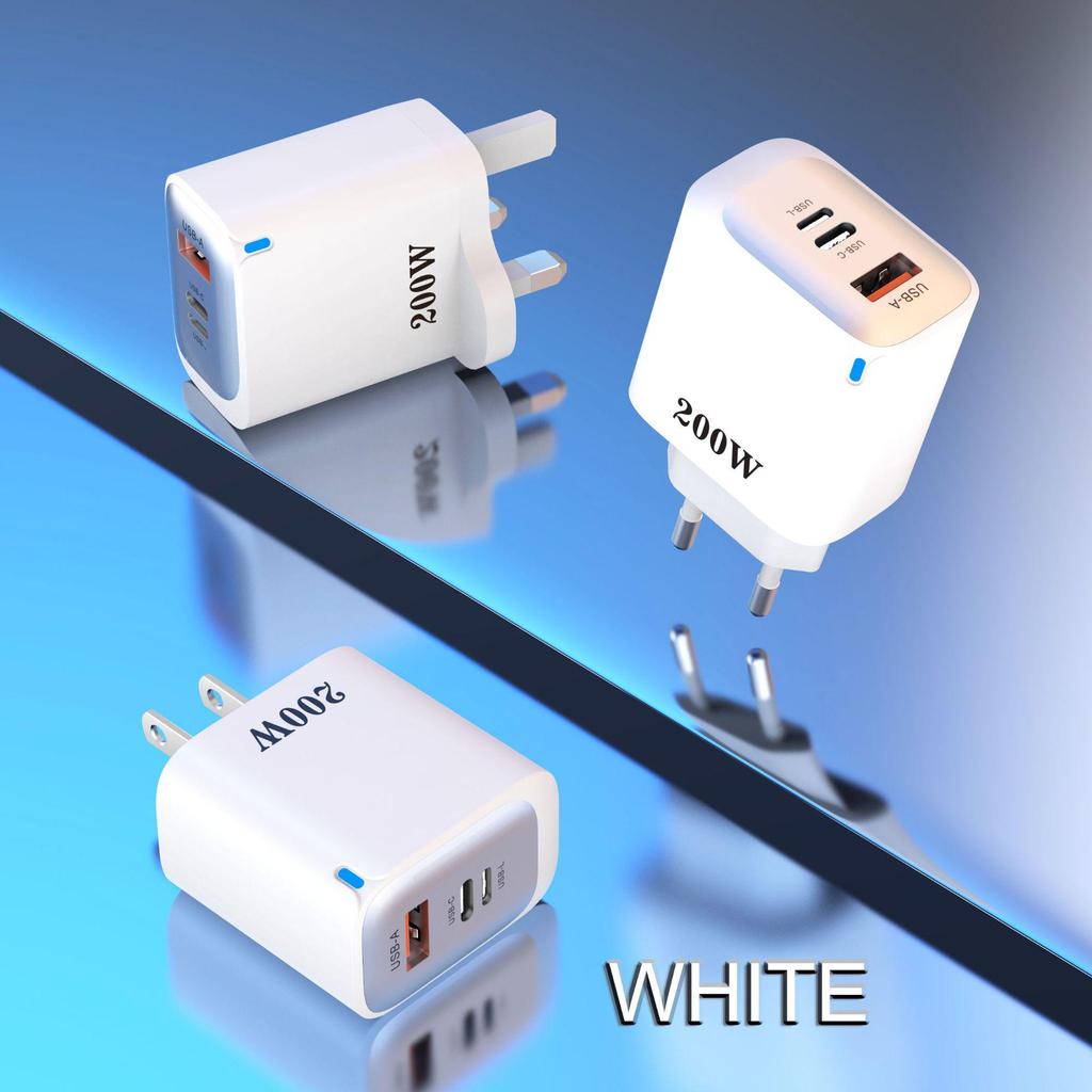 High-Power Multi-Port Universal PD Charger with US/EU Plug