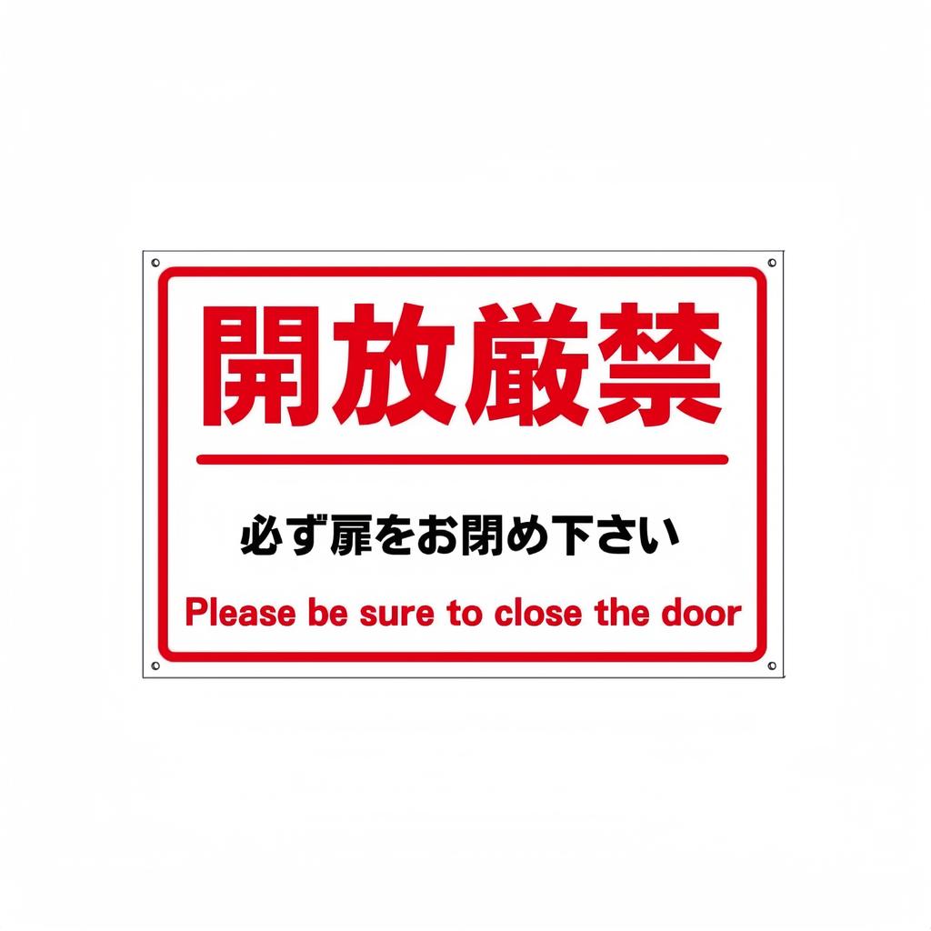 Japanese Metal Warning Signs, No Entry, No Smoking, No Littering Smoking Areas Walls Public Places Outdoor Workplace Decorat