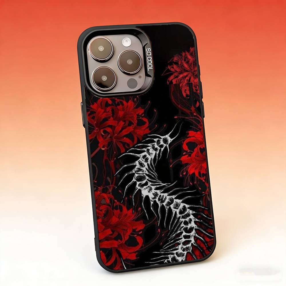 Ghoul Red Spider Lily Tokyo Phone Case For iPhone 17,16,15,14,13,12,11,Pro,Max,Plus,Mini, Air,SE Anti Fall Matte Hard Bumper