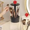 Automatic Lifting Makeup Brushes Holder with Lid Cosmetic Brushes Storage Box  Lipstick Container