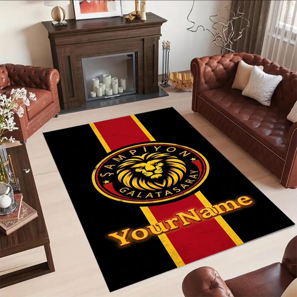 Galatasaray 275 Customize Text Area Rug Perfect for Entryway Kitchen Foyer Game Room Anti-slip Rug Office home decor