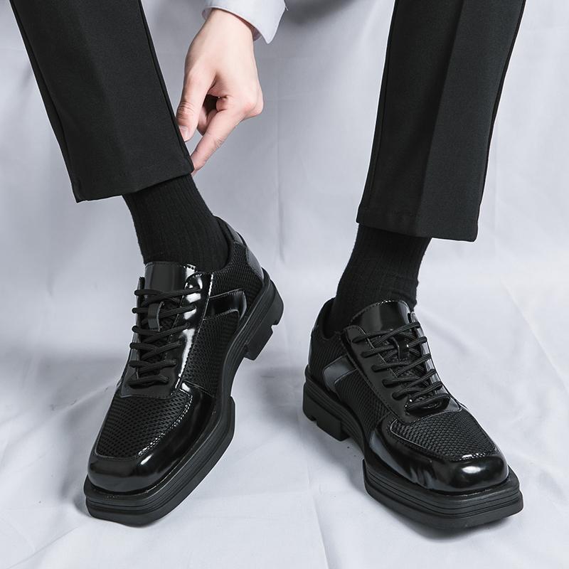 Nové pánské společenské kožené boty Luxusní módní svatební boty pro ženicha Pánské boty Brogue v anglickém stylu