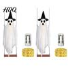 Gruseliger LED-Geist für den Garten Leuchtende Halloween-Hängeschaukel mit Hexenhut, Fernbedienung Einstellbar Langlebige Stoffdekoration Helligkeit, Fliegend