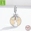 Silver Ziyun Cute Rabbit 925 Sterling Silver Pendant with European and American Style Pearl Jewelry SCC1439