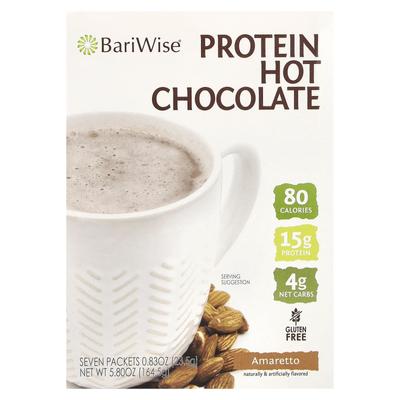 Protein Hot Chocolate, Amaretto, 7 Packs, 0.83 Oz (23.5 G) Each