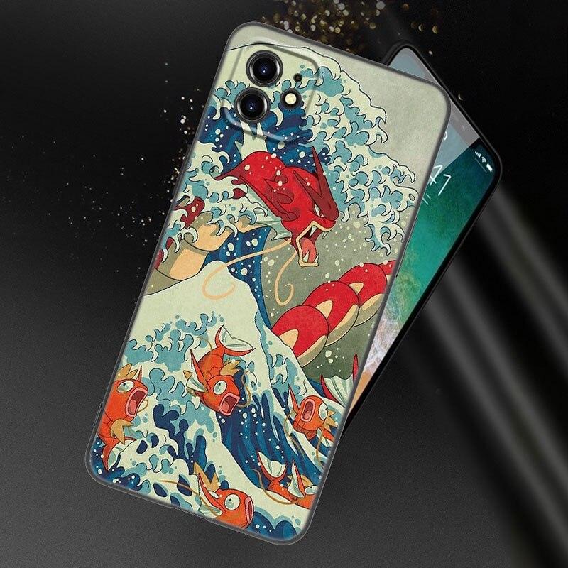 Tokyo Japanese Art Phone Case For Apple iPhone 13 12 Mini 11 Pro XS Max XR X 8 7 6S 6 Plus SE 2022 2020 5S 5 Soft Black Cover