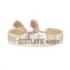 European-American Nail Style Double-Sided Woven Bracelet with Tassel, 1.3cm Handmade Wristband for Couples
