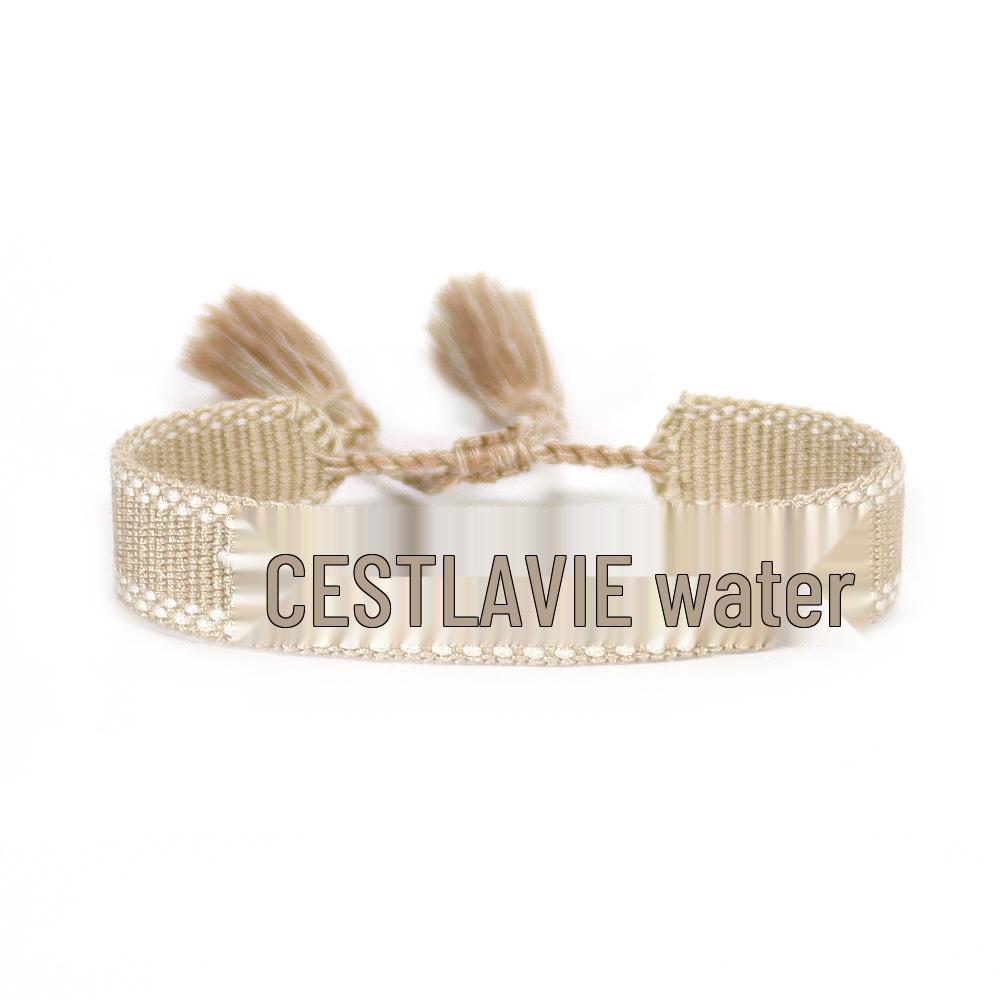 Custom Bohemian Embroidered Bracelet with Tassel and Woven Rope - Handmade Jewelry for Couples and Women