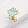 NAIERDI Heart Diamonds Cabinet Handles Zinc Alloy Lucky Clover Furniture Handles Drawer Knob Kitchen Wardrobes Dresser Knob