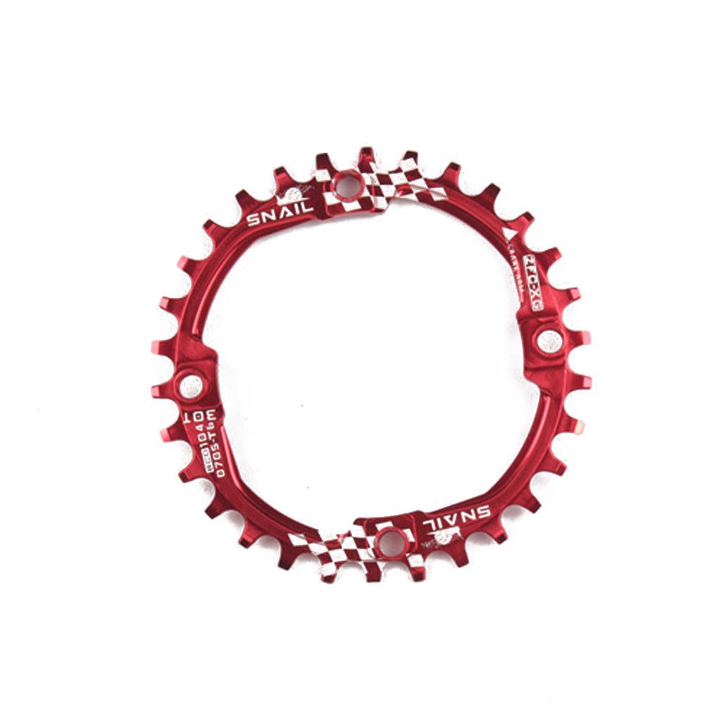 

30T Bike Chainring 104bcd Mountain Bike Chain ring Narrow Wide MTB Single Speed Bicycle Chainwheel Colored Bike Bolts 30T red #1