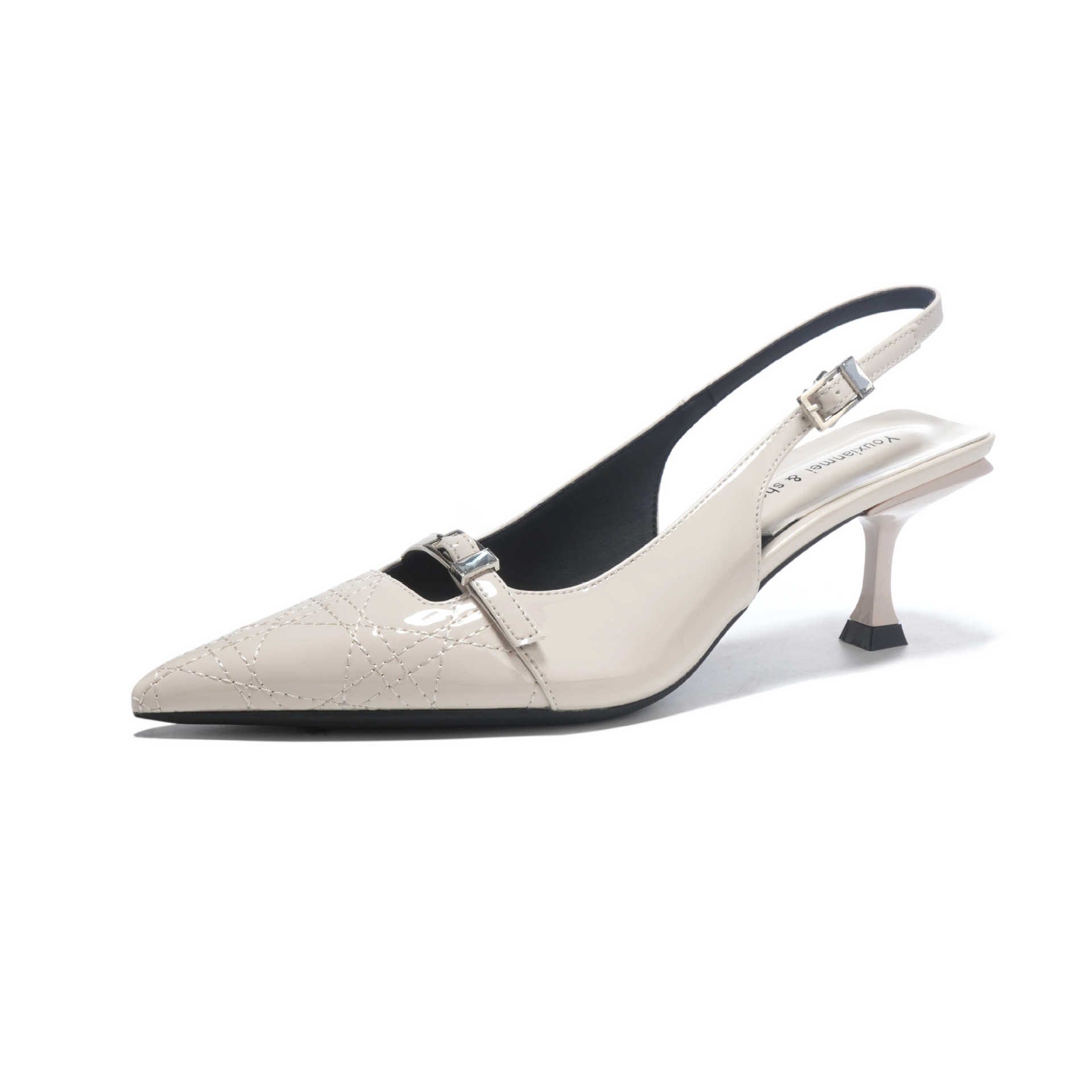 

Новая мода ниша темперамент заостренный носок сумка голова одиночные туфли женские тонкий каблук сумка голова женские универсальные сандалии одиночные туфли 34